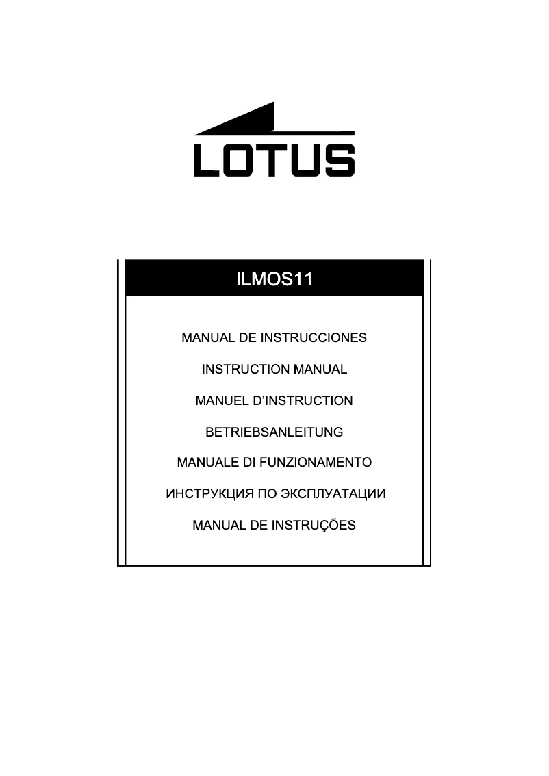 Page 1 of the manual User Manual Lotus 18366