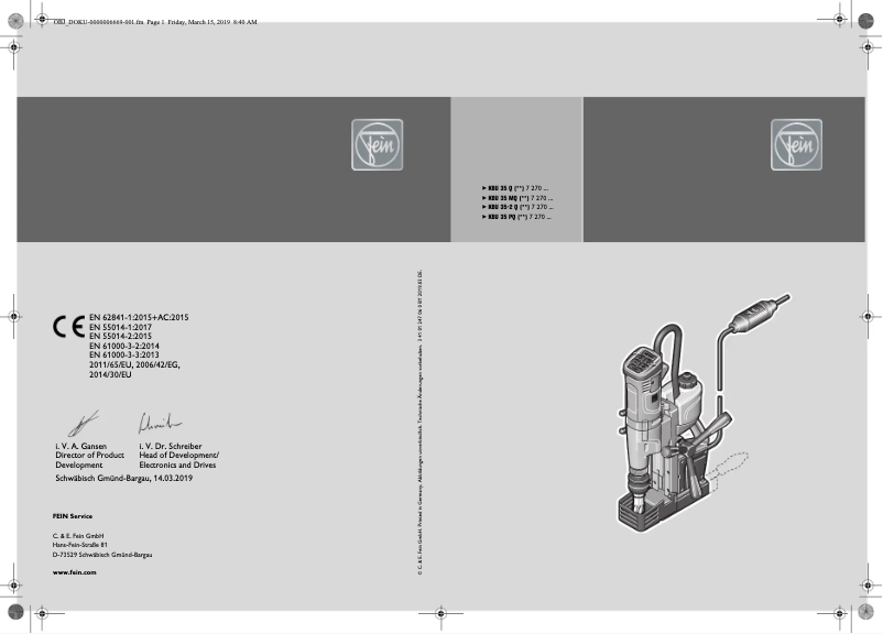 First page image of the manual for KBU 35 QW