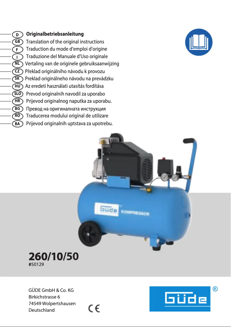 Page 1 of the manual User Manual Güde 260/10/50