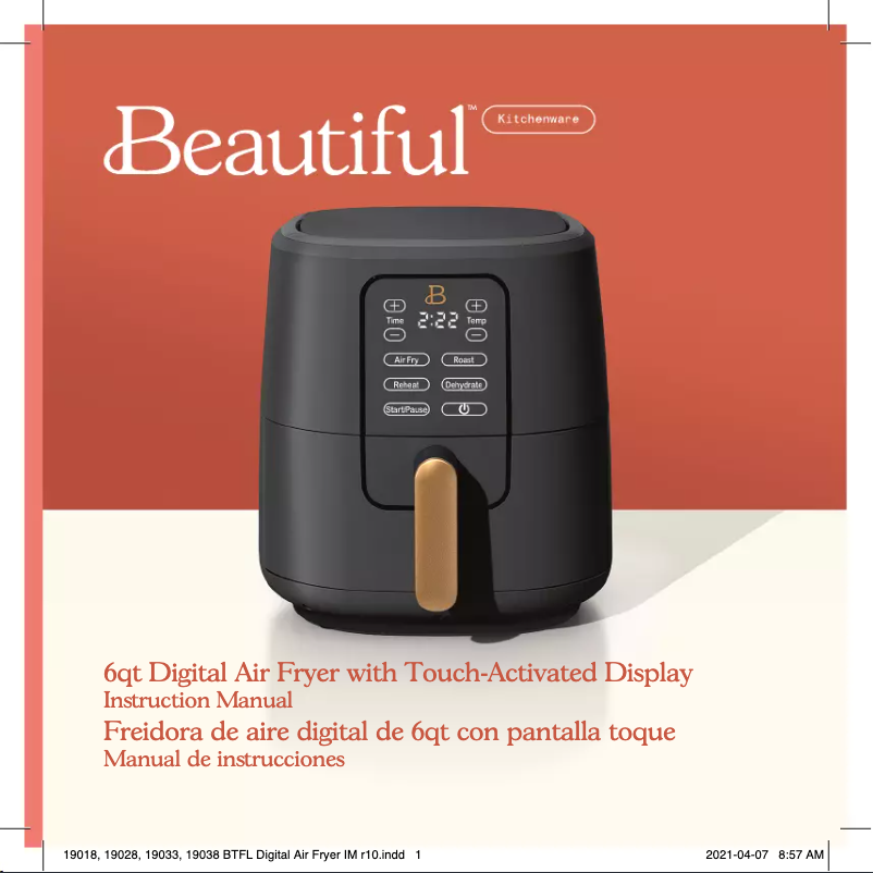 First page image of the manual for 6qt Digital Air Fryer