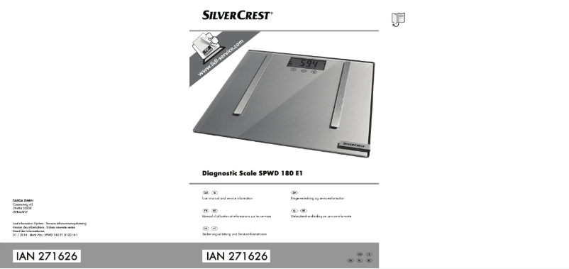 Page 1 of the manual User Manual SilverCrest SPWD 180 E1