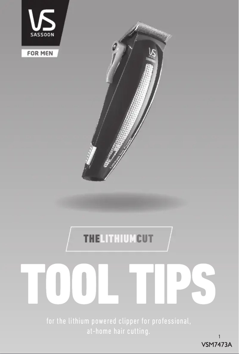 First page image of the manual for Lithium Cut VSM7473A