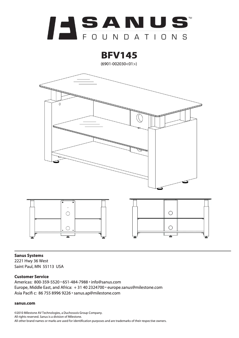 First page image of the manual for BFV145