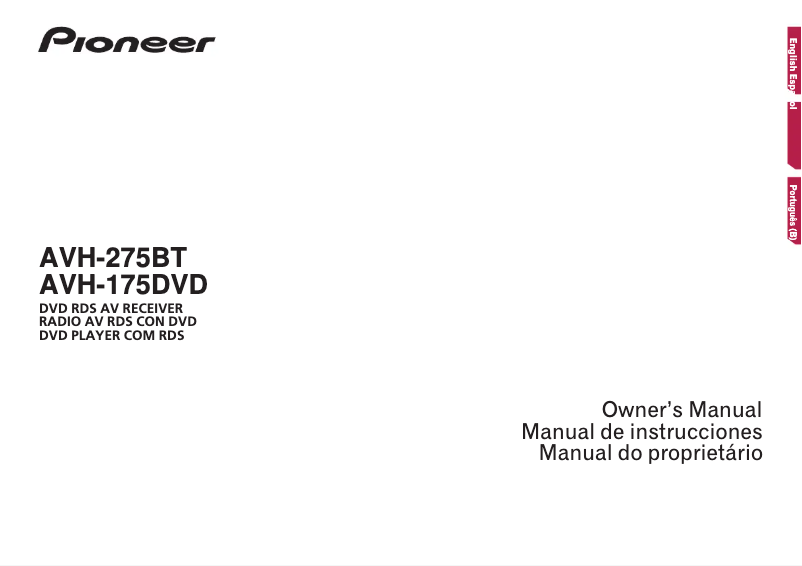 First page image of the manual for AVH-275BT
