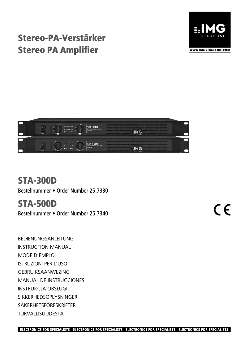 Page 1 of the manual User Manual Monacor STA-500D