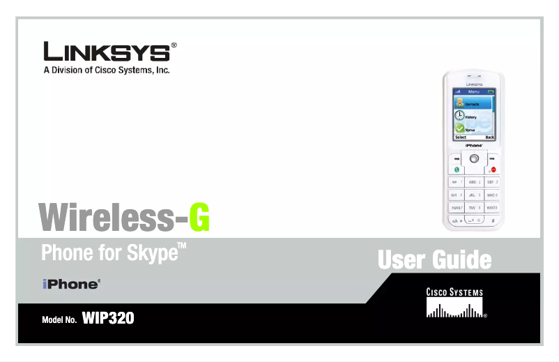 Page 1 of the manual User Manual Linksys WIP320