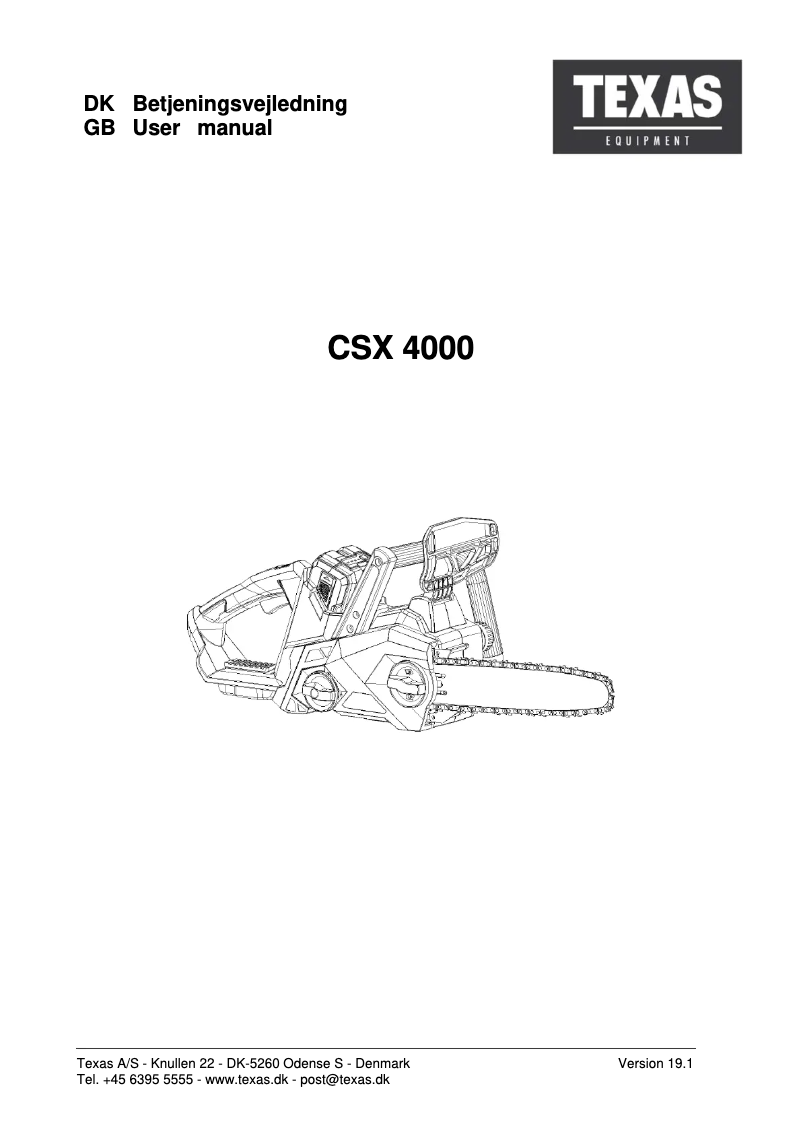 First page image of the manual for CSX4000