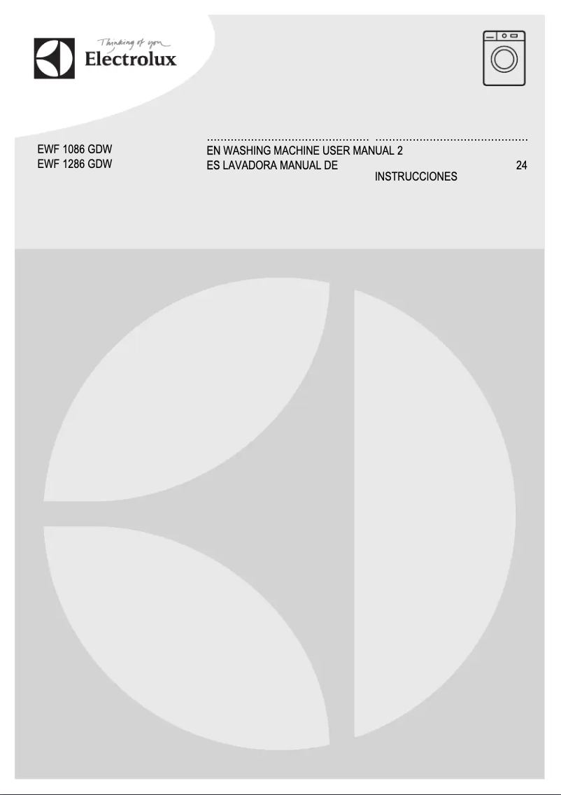 Page 1 of the manual User Manual Electrolux EWF1086GDW