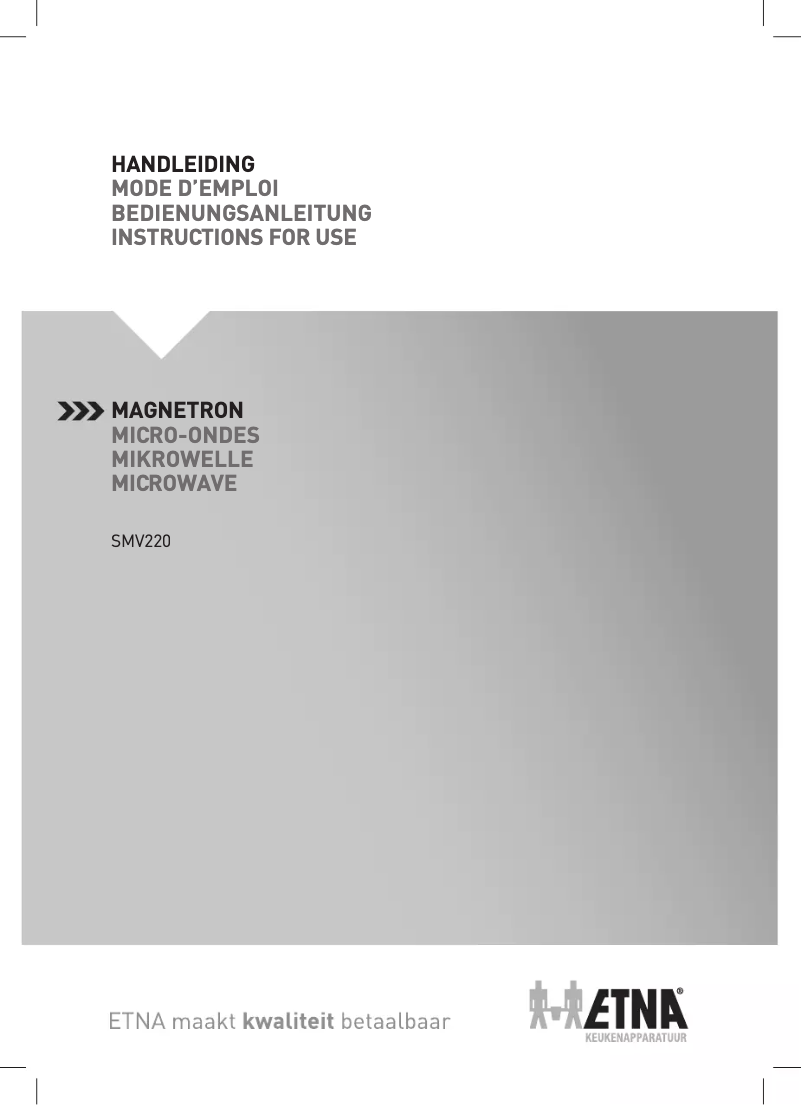 Page 1 of the manual User Manual Etna SMV220WIT