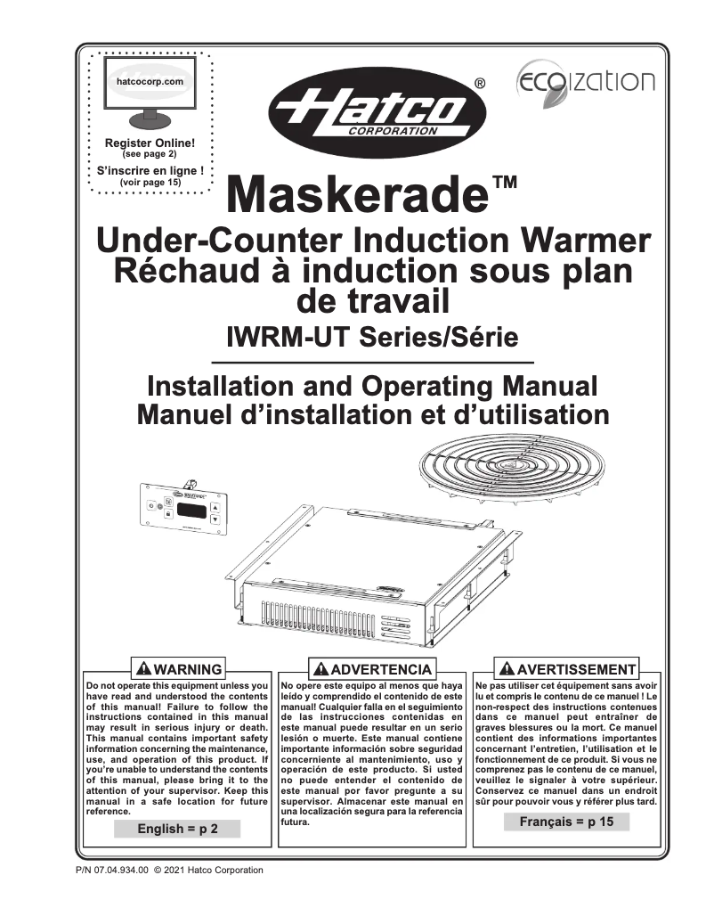 First page image of the manual for Maskerade IWRM-UT-06