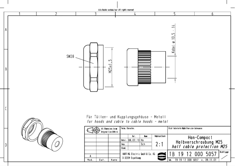 Page 1 of the manual User Manual Harting 19 12 000 5057