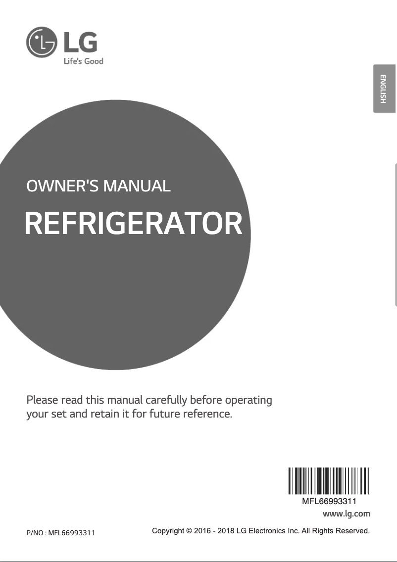 Page 1 of the manual User Manual LG GL-B205ASPB