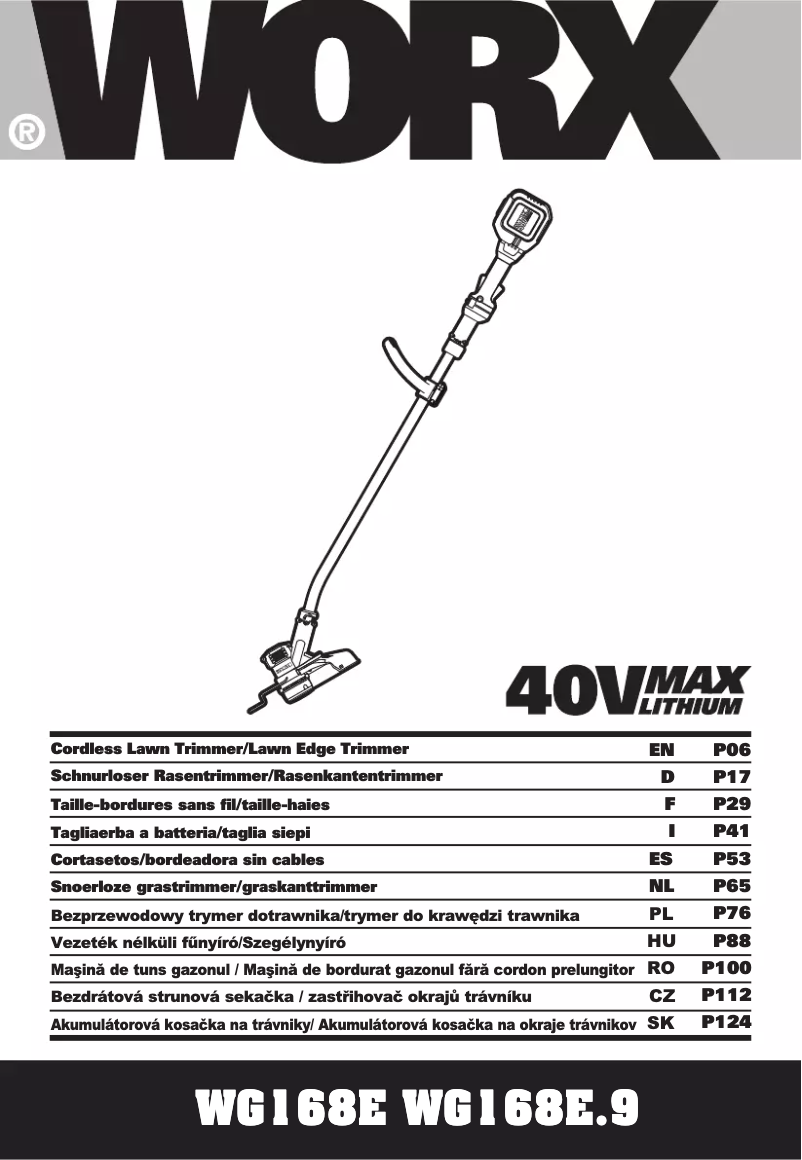 Page 1 of the manual User Manual Worx WG168E.9