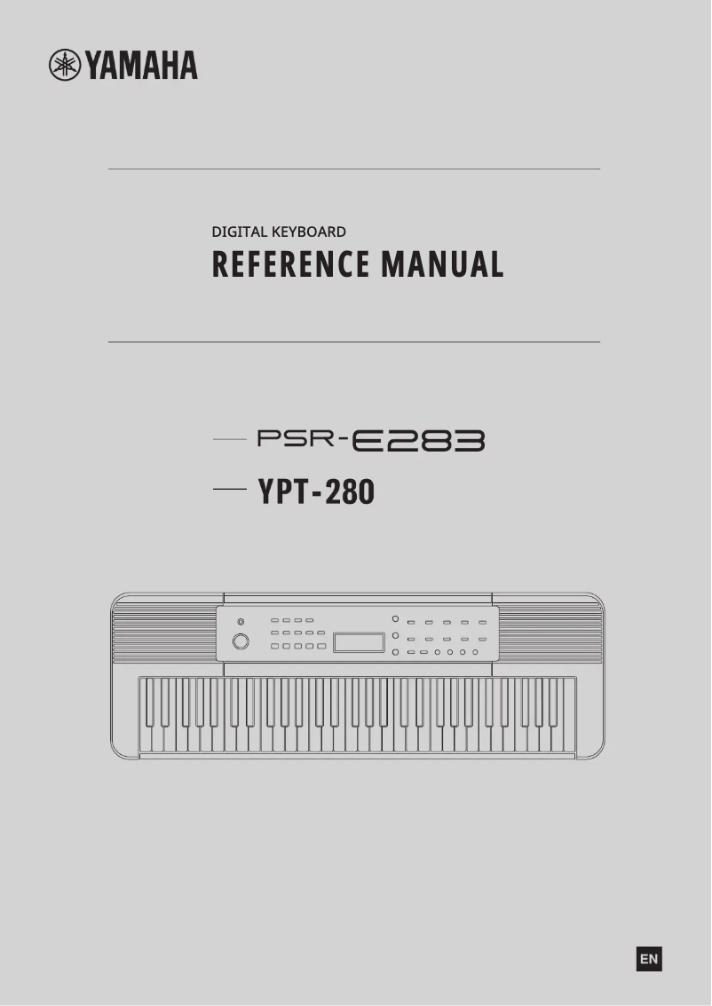 First page image of the manual for PSR-E283