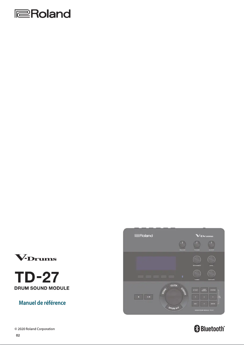 Page 1 of the manual User Manual Roland TD-27KV2