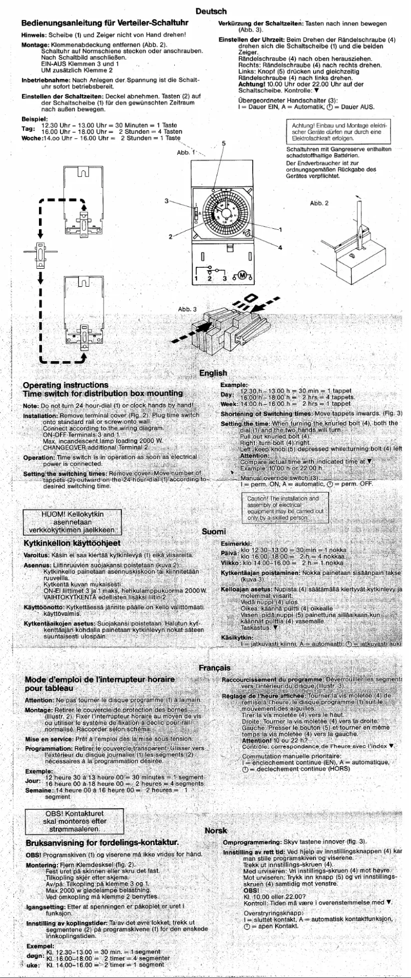 First page image of the manual for VS 34