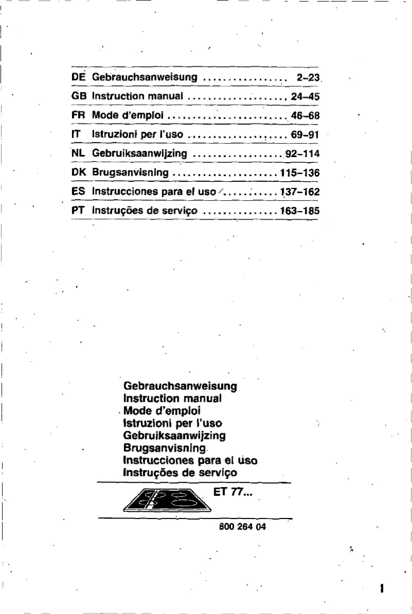 First page image of the manual for ET77754