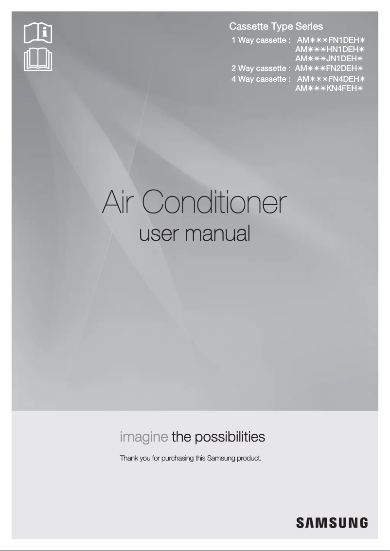 First page image of the manual for AM022FN1DEH/EU