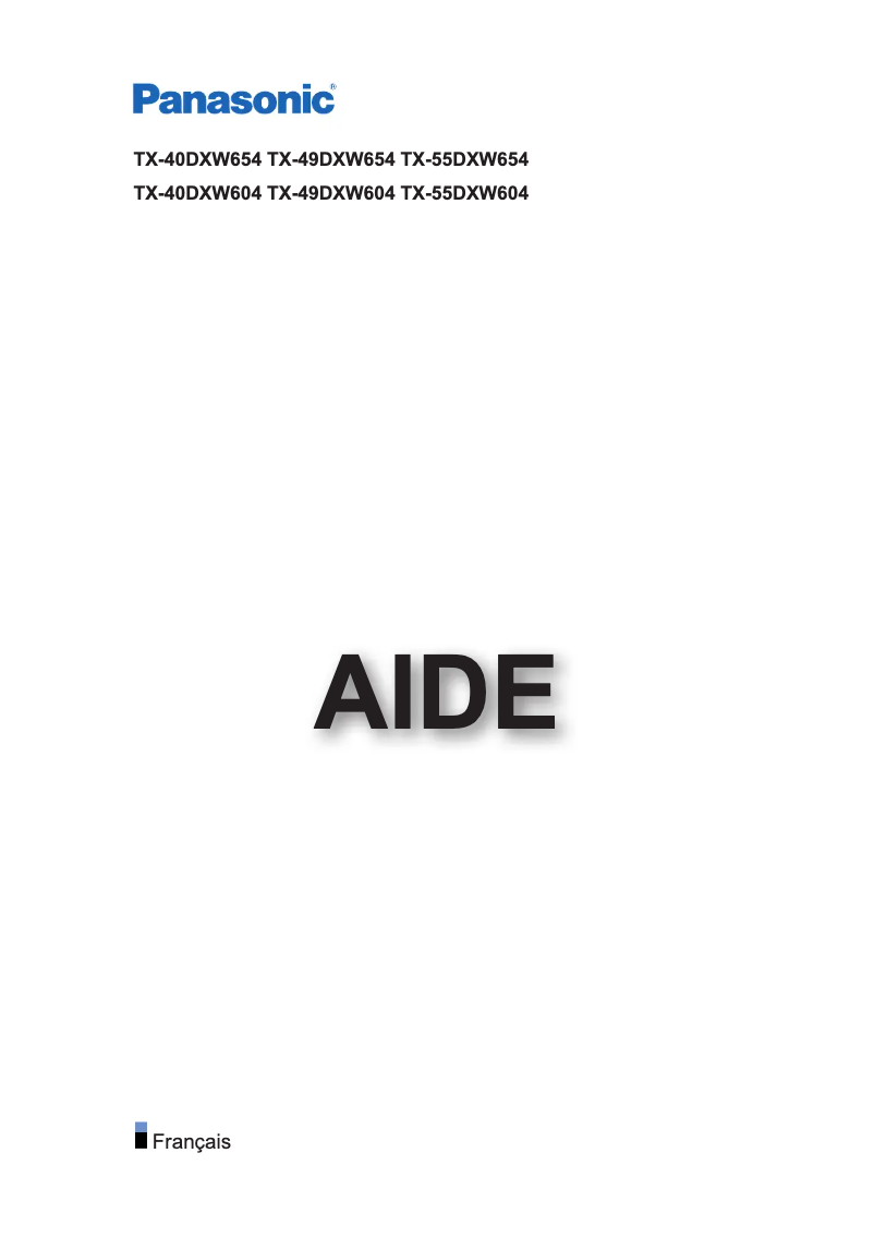 Page 1 of the manual User Manual Panasonic Viera TX-55DXW604