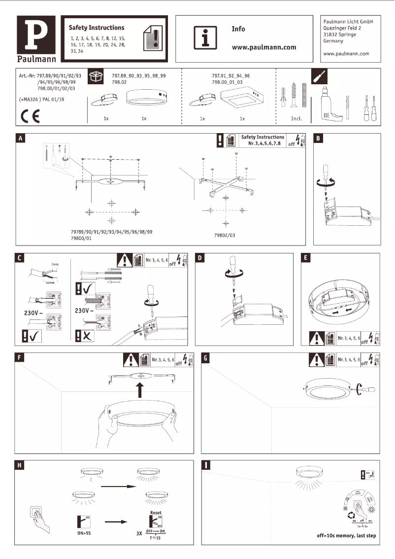 Page 1 of the manual User Manual Paulmann 797.91