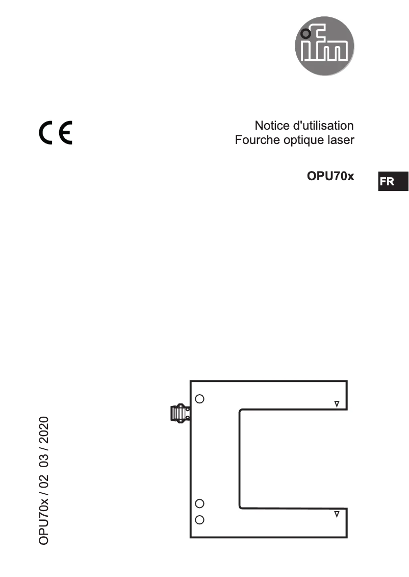 Page 1 of the manual User Manual IFM OPU701