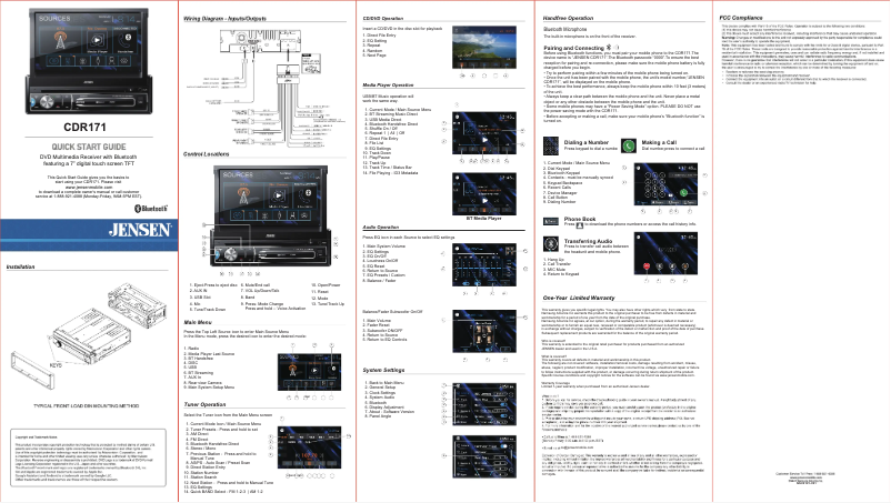 First page image of the manual for CDR171