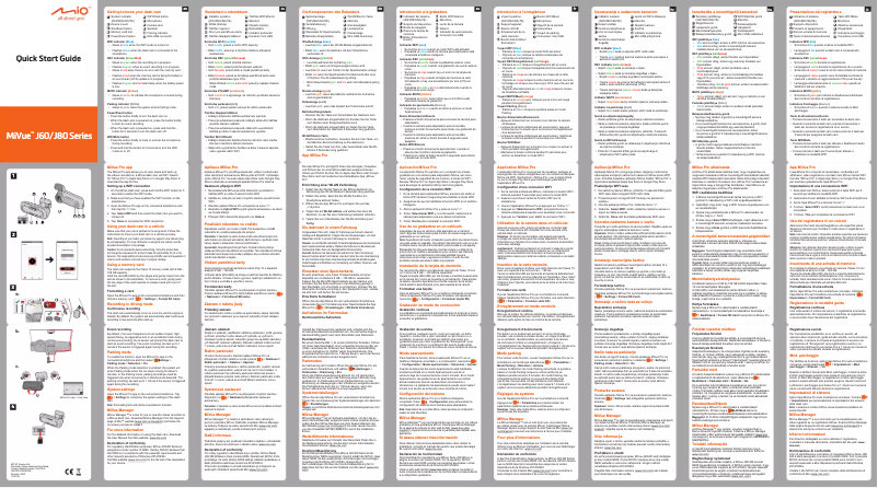 Page 1 of the manual User Manual Mio MiVue J85