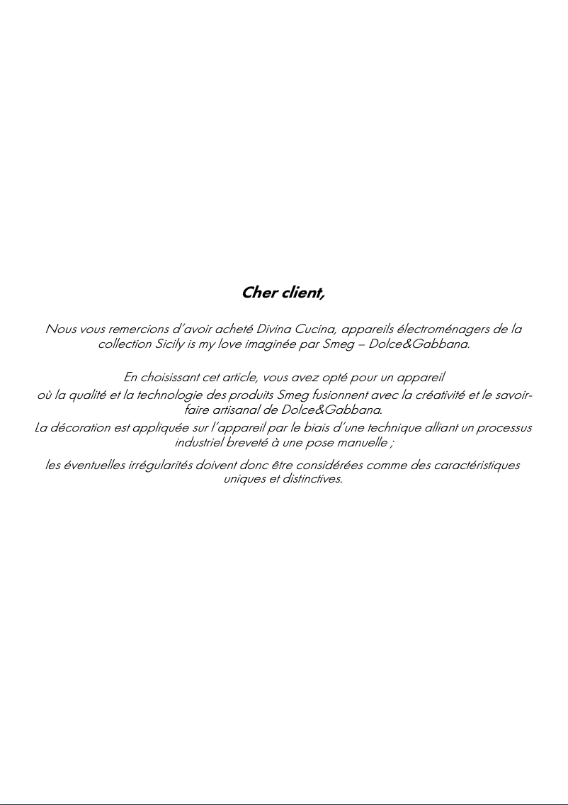 Page 1 of the manual User Manual Smeg FAB28RDG