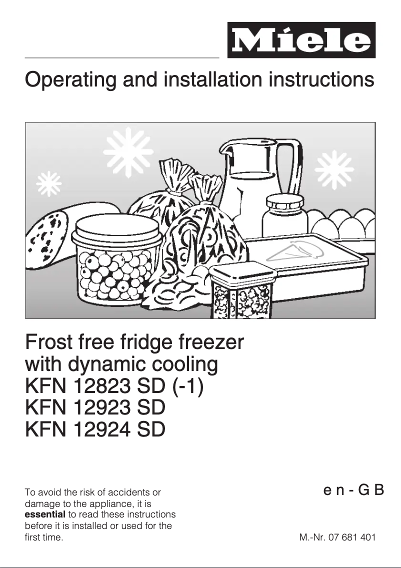 Page 1 of the manual User Manual Miele KFN 12923 SDed