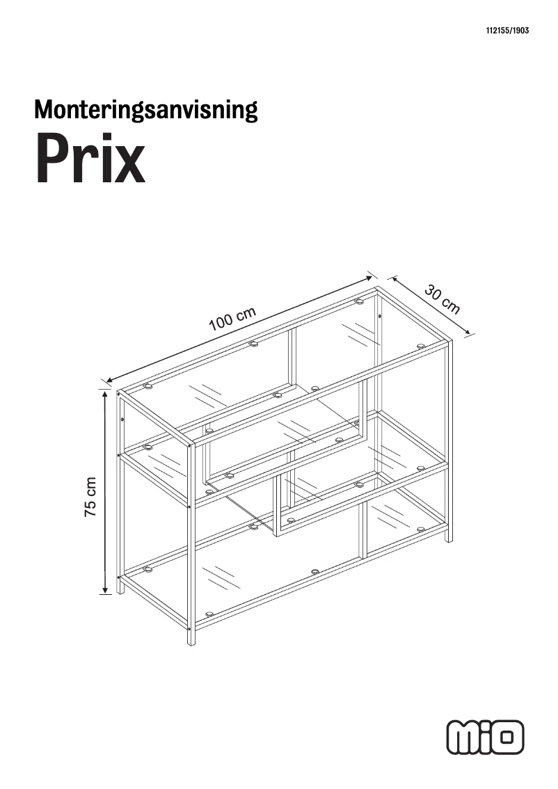 First page image of the manual for Prix