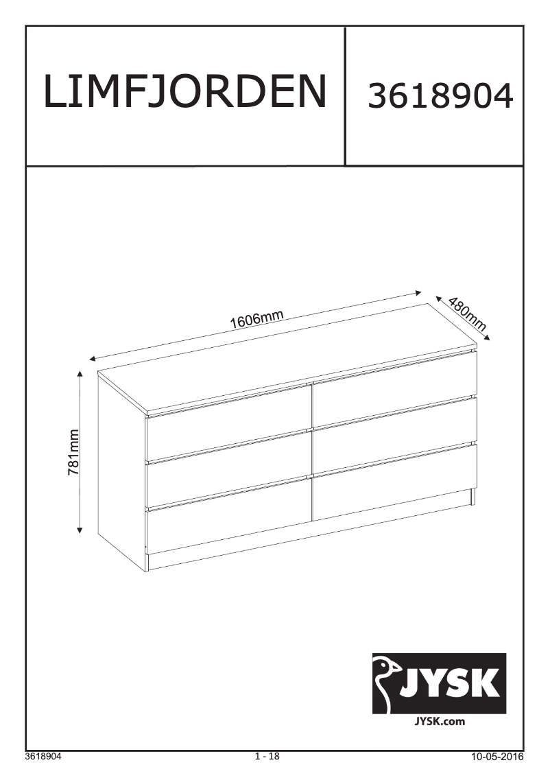 First page image of the manual for Limfjorden (161x78x48)