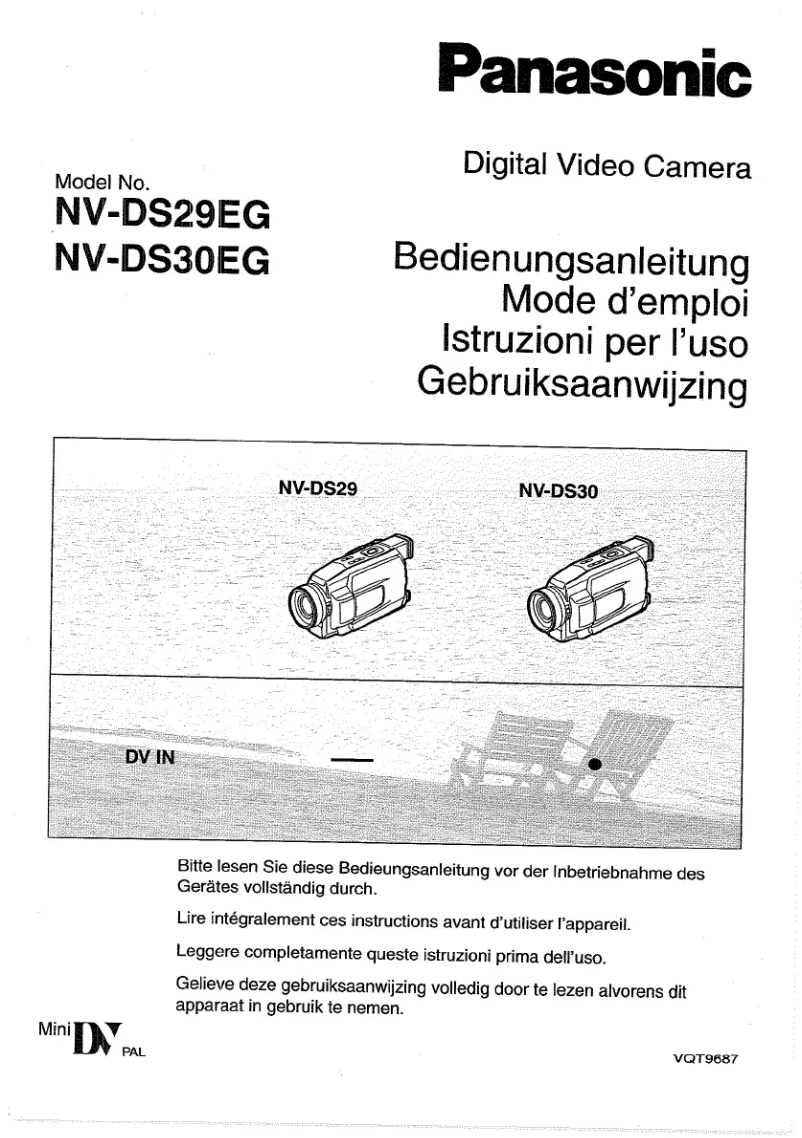 First page image of the manual for NV-DS30E
