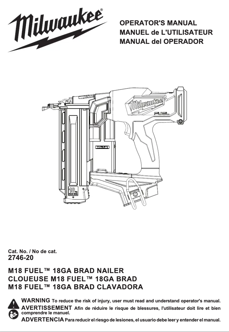 First page image of the manual for 2746-21CT