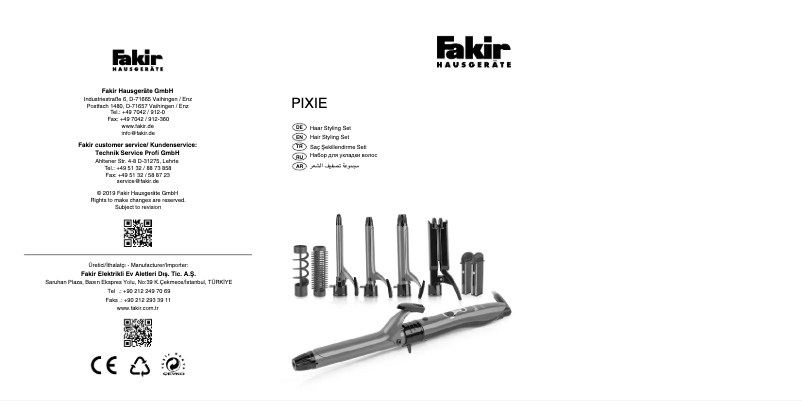 Page 1 of the manual User Manual Fakir Pixie