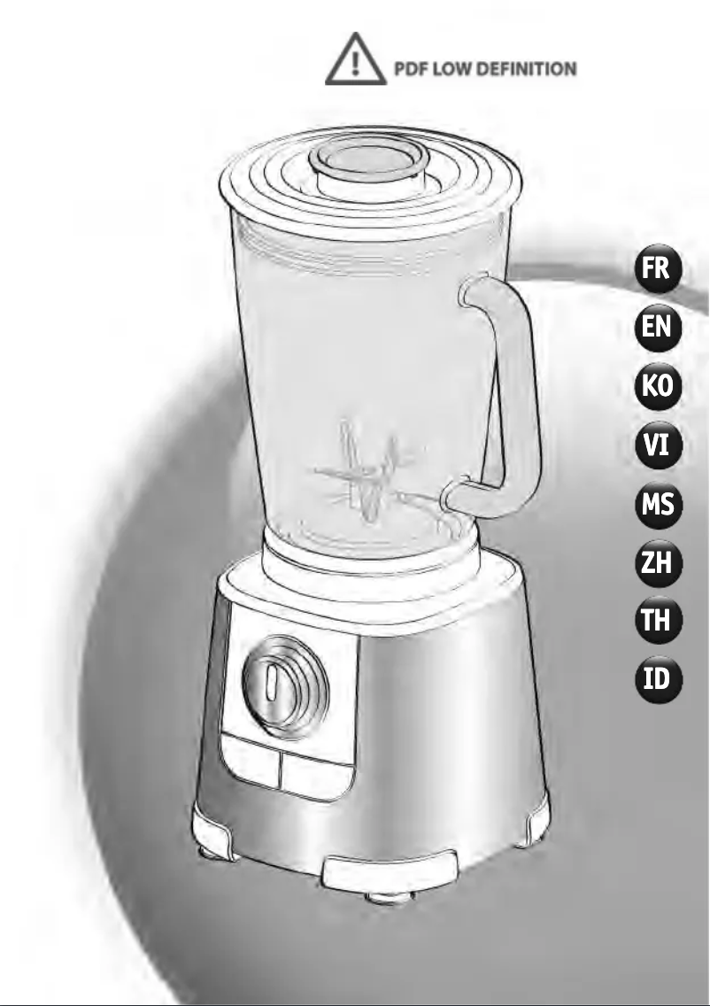 Page 1 of the manual User Manual Tefal Mastermix BL800G