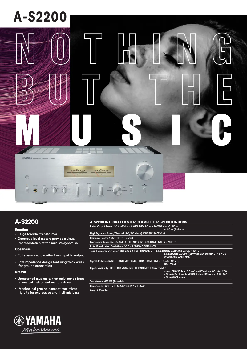 First page image of the manual for A-S2200