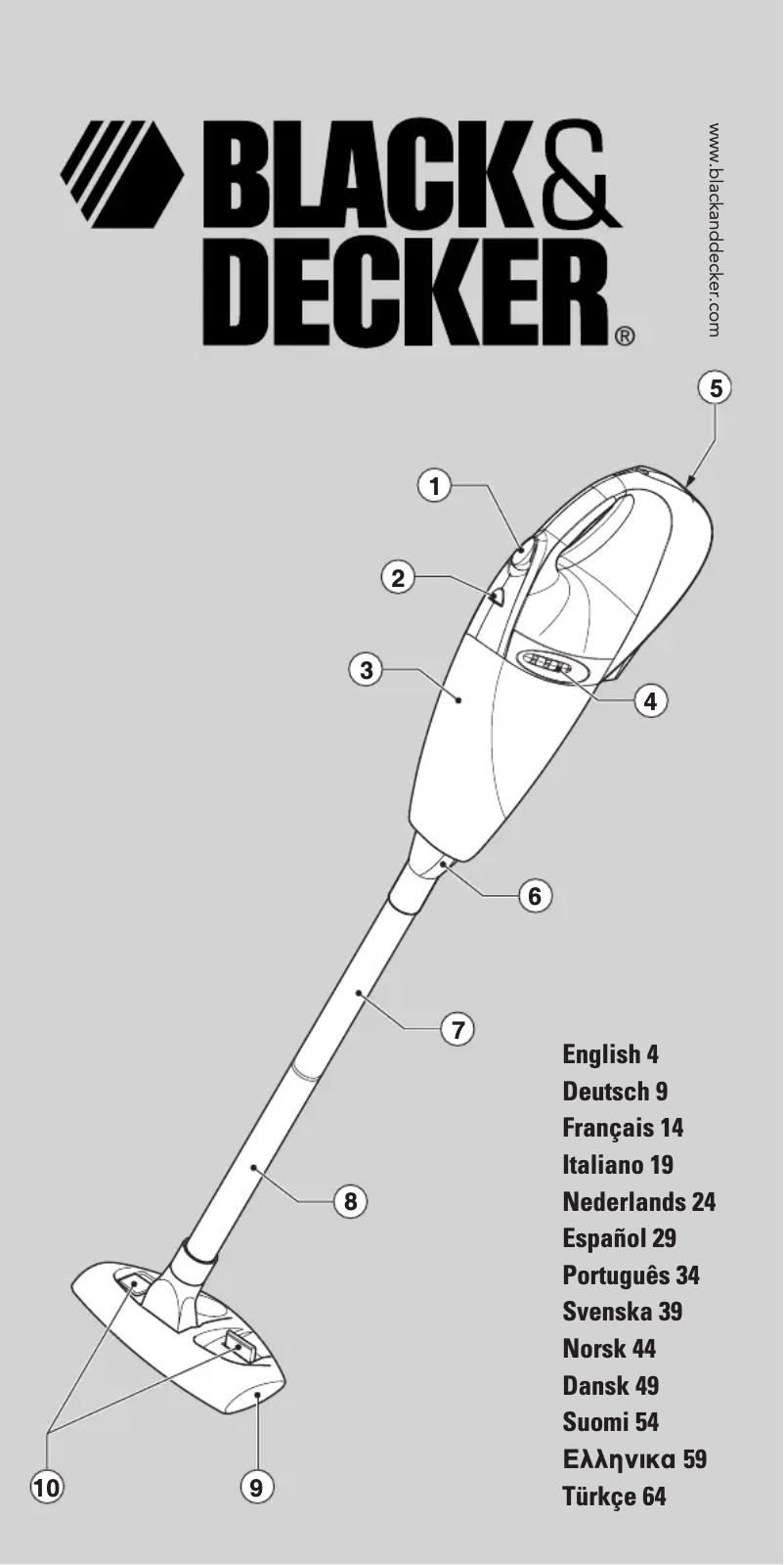 Page 1 de la notice Manuel utilisateur Black & Decker FCV9605