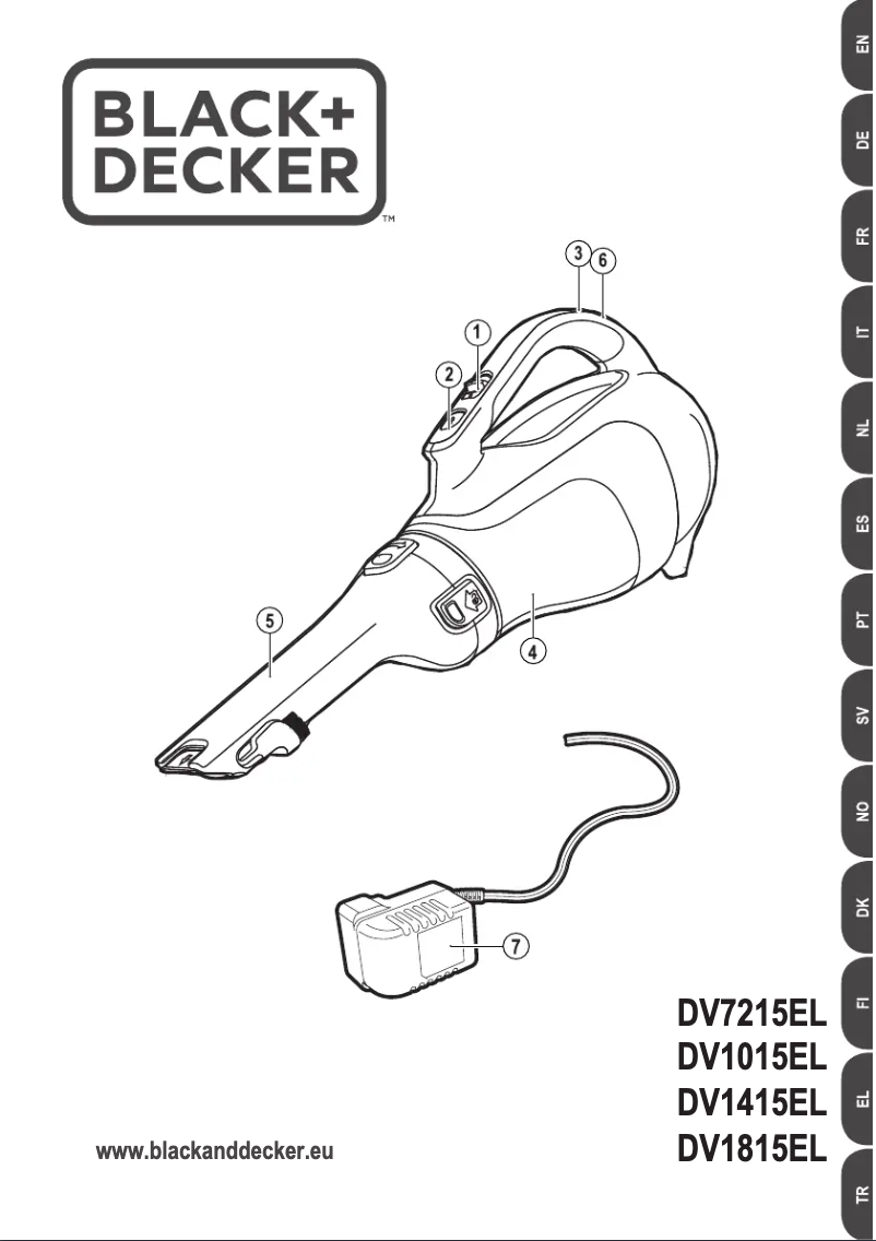 First page image of the manual for Dustbuster DV1815EL