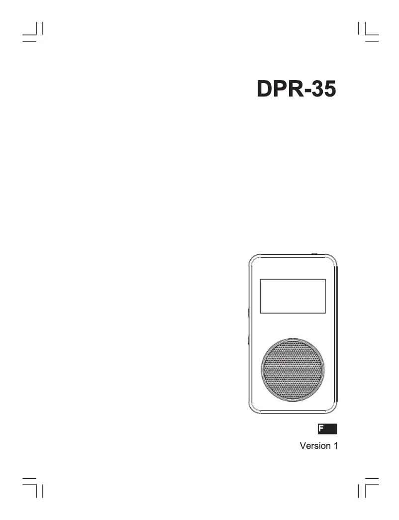 Page 1 of the manual User Manual Sangean DPR-35
