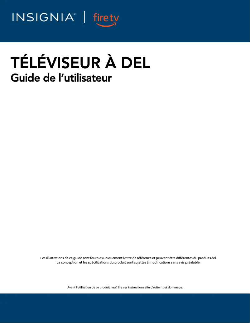Page 1 of the manual User Manual Insignia NS-58F301NA22