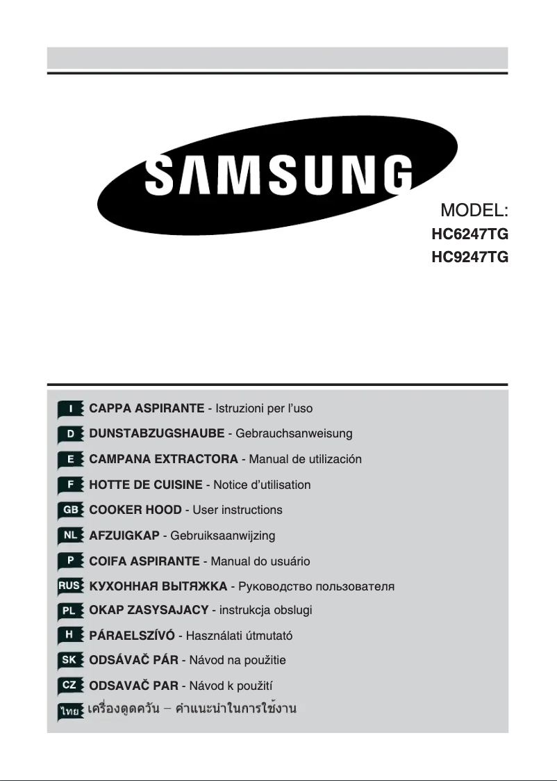 Page 1 of the manual User Manual Samsung HC9247TG
