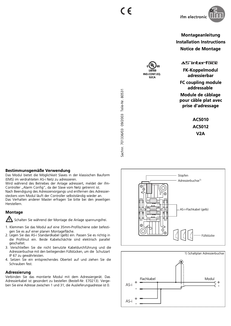 First page image of the manual for AC5010