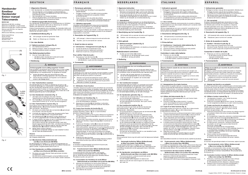 First page image of the manual for BDS120