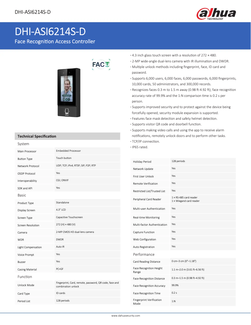 First page image of the manual for ASI6214S-D
