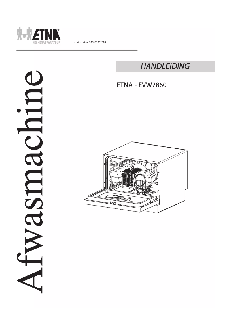 First page image of the manual for EVW7860