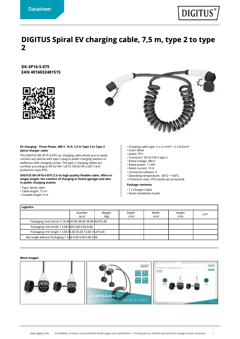 First page image of the manual for DK-3P16-S-075
