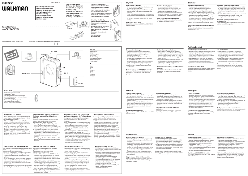 Page 1 of the manual User Manual Sony WM-EX162
