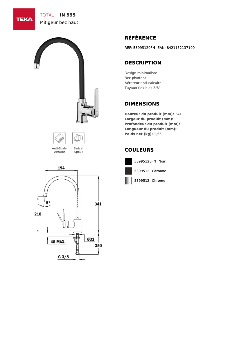 First page image of the manual for IN 995