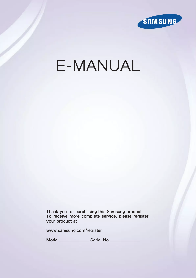First page image of the manual for UE50F6200AY