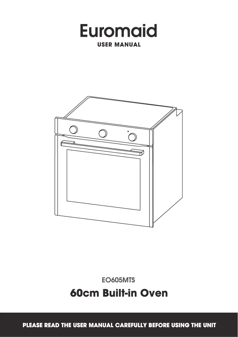 First page image of the manual for EO605MTS